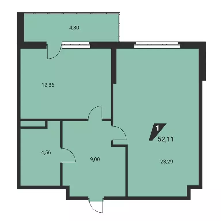 1-комнатная квартира: Екатеринбург, улица Громова, 26 (52.11 м) - Фото 1