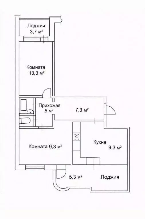 2-к кв. Самарская область, Самара Ново-Садовая ул., 234 (54.1 м) - Фото 1