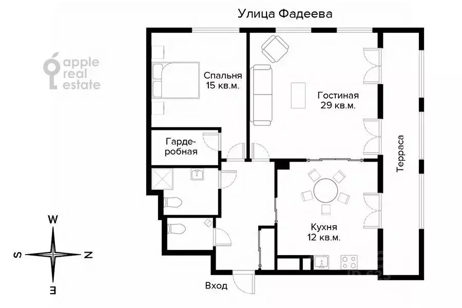 2-к кв. Москва ул. Фадеева, 4А (85.0 м) - Фото 1