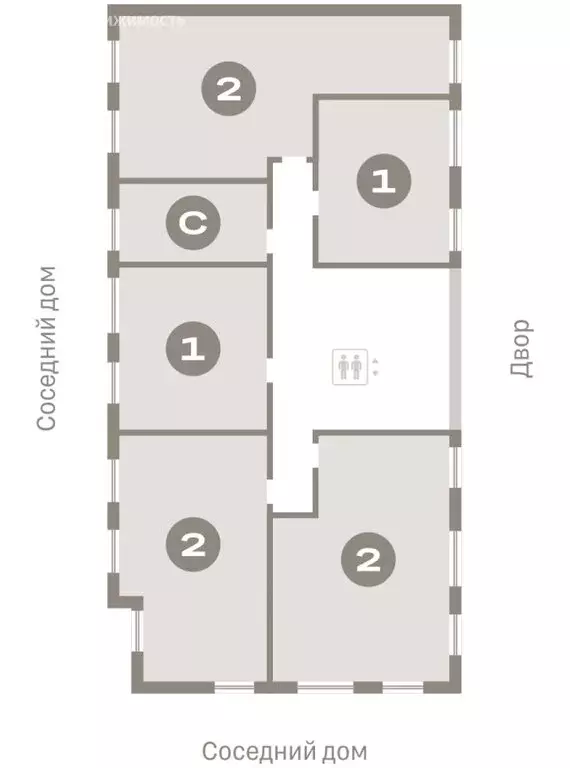 2-комнатная квартира: Новосибирский район, рабочий посёлок Краснообск, ... - Фото 1