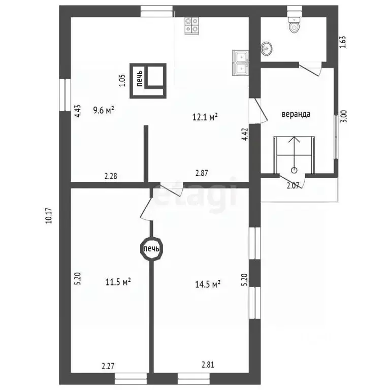 Дом в Псковская область, Порхов просп. Ленина, 103 (48 м) - Фото 2