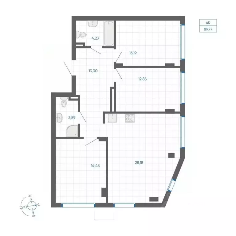 3-к кв. Челябинская область, Челябинский городской округ, пос. ... - Фото 1