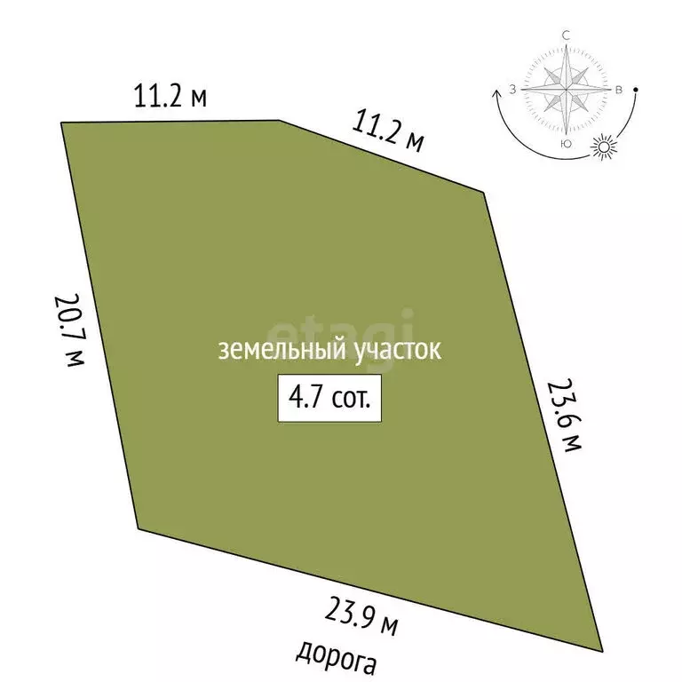 Участок в Бирск, коллективный сад Родничок (4.69 м) - Фото 1