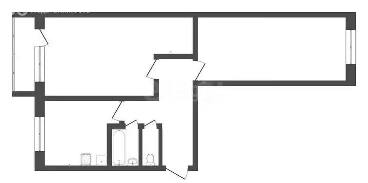 2-комнатная квартира: Черногорск, улица Калинина, 15 (46 м) - Фото 1