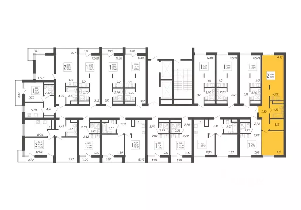 2-к кв. Краснодарский край, Сочи Бытха мкр, ул. Ясногорская, 16/2к2 ... - Фото 1