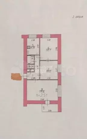 3-к. квартира, 58,2 м, 2/9 эт. - Фото 0