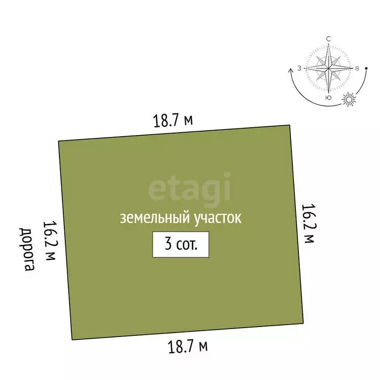 Участок в Трудовское сельское поселение, СНТ Лесной, Хвойная улица (3 ... - Фото 1