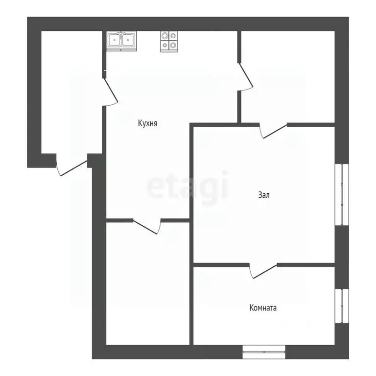 Дом в Крым, Сакский район, с. Геройское ул. Космонавтов (42 м) - Фото 2