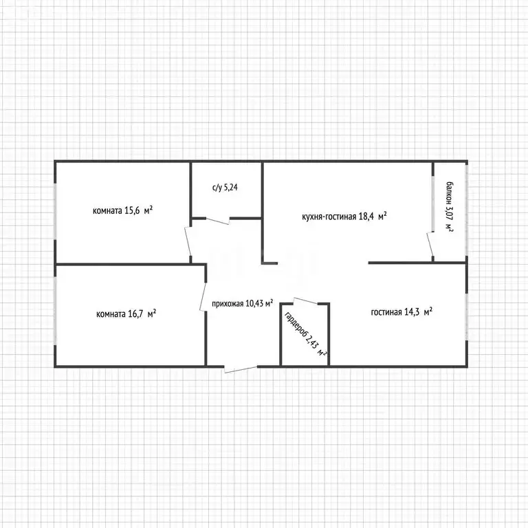 3-комнатная квартира: Майкоп, Степная улица, 2 (83.1 м) - Фото 1