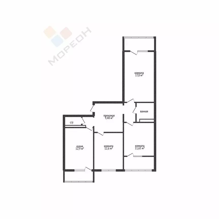 3-комнатная квартира: Краснодар, микрорайон Завод Измерительных ... - Фото 1