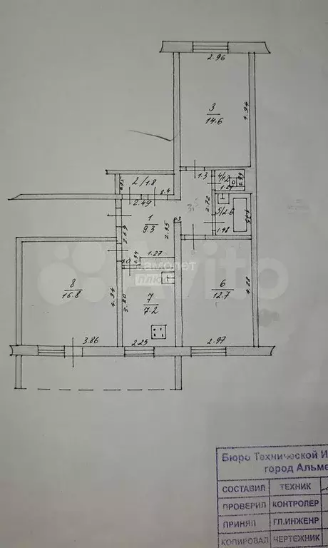 3-к. квартира, 70 м, 3/9 эт. - Фото 0