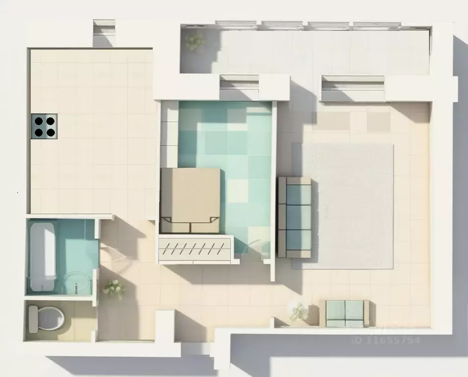 2-к кв. Башкортостан, Уфа бул. Ибрагимова, 47/1 (52.0 м) - Фото 2