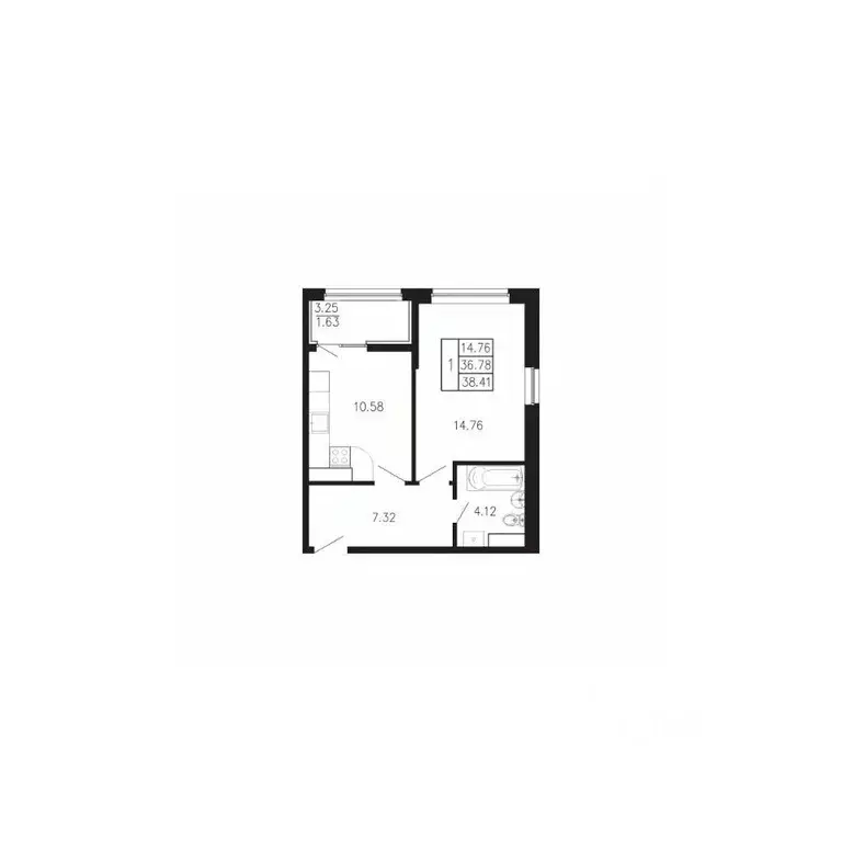 1-к кв. Крым, Феодосия муниципальный округ, Приморский пгт Просторы ... - Фото 1