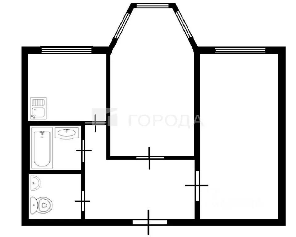 2-к кв. Томская область, Томск ул. Льва Толстого, 55 (50.4 м) - Фото 2