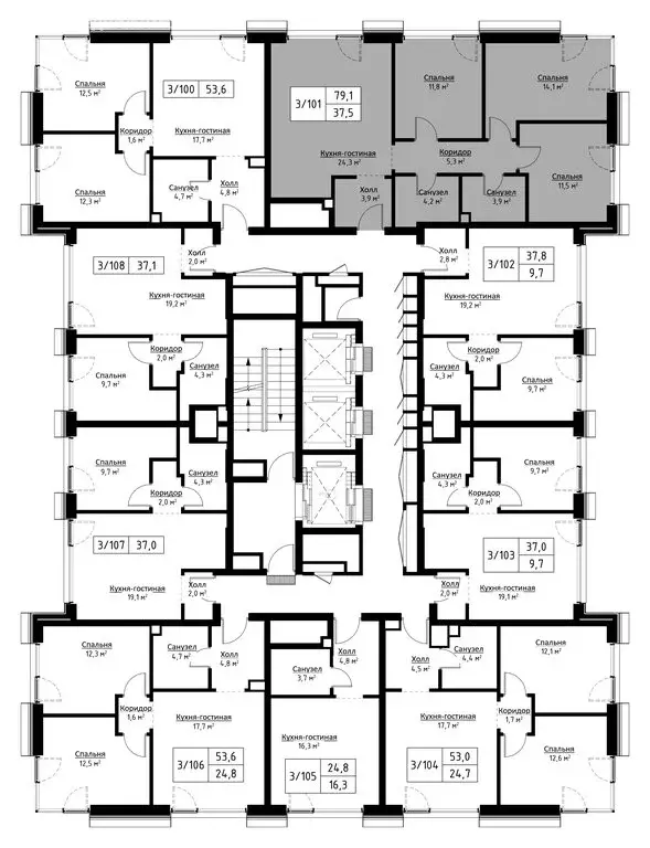 3-комнатная квартира: Москва, Волгоградский проспект, 32/5к3 (78 м) - Фото 1