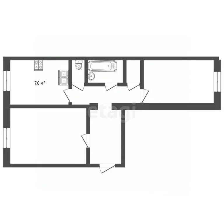 2-к кв. Мордовия, Саранск ул. Васенко, 5 (52.0 м) - Фото 2