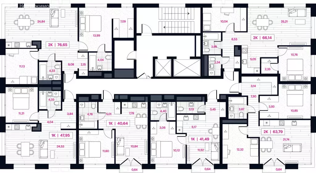 2-комнатная квартира: Омск, ЖК Пушкина 77 (83.41 м) - Фото 1