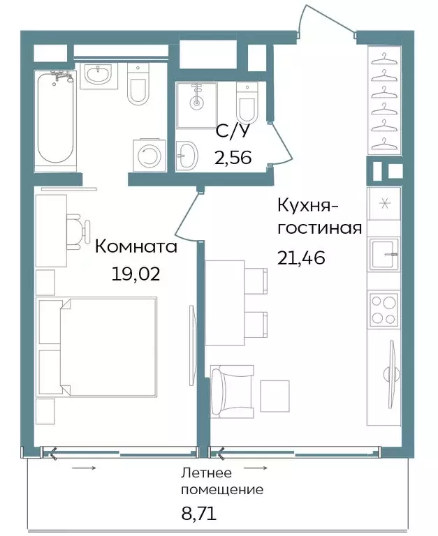 2-комнатная квартира: Республика Крым, Саки, курортный кластер Темпо ... - Фото 1