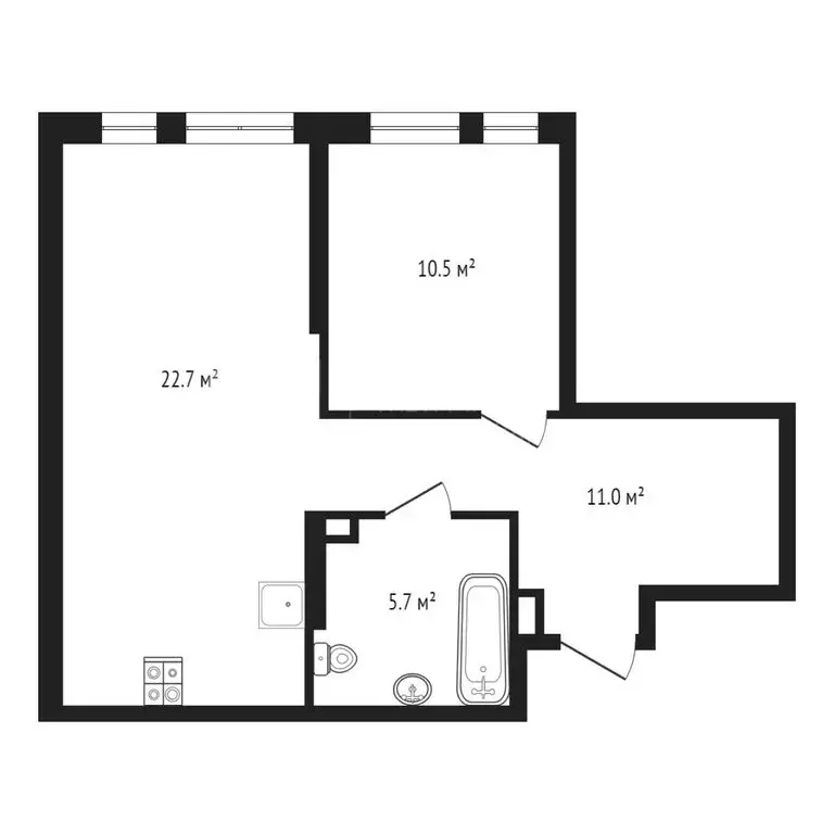 1-комнатная квартира: Тюмень, Харьковская улица, 76 (49.7 м) - Фото 0