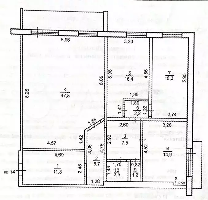 3-к. квартира, 125,5 м, 3/12 эт. - Фото 0