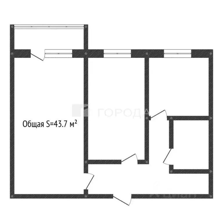 2-к кв. Кемеровская область, Новокузнецк Кузнецкстроевский просп., 7 ... - Фото 2