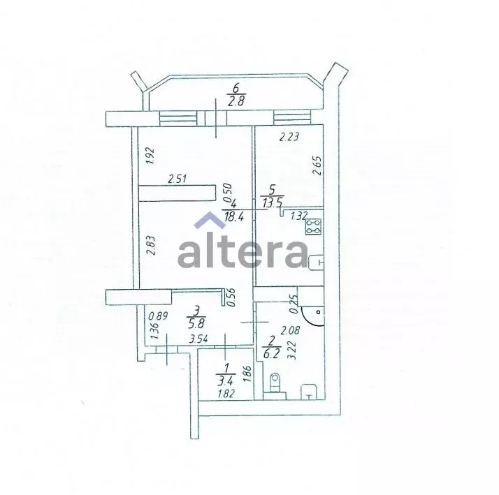 1-к кв. Татарстан, Казань ул. Мидхата Булатова, 5 (47.3 м) - Фото 2