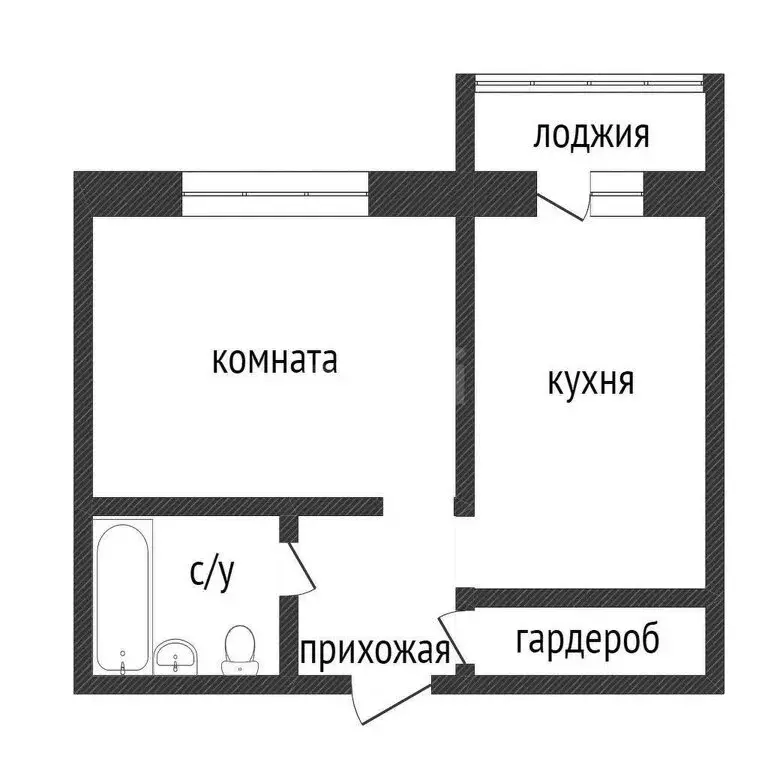1-комнатная квартира: Курган, Сибирская улица, 16 (35.1 м) - Фото 1