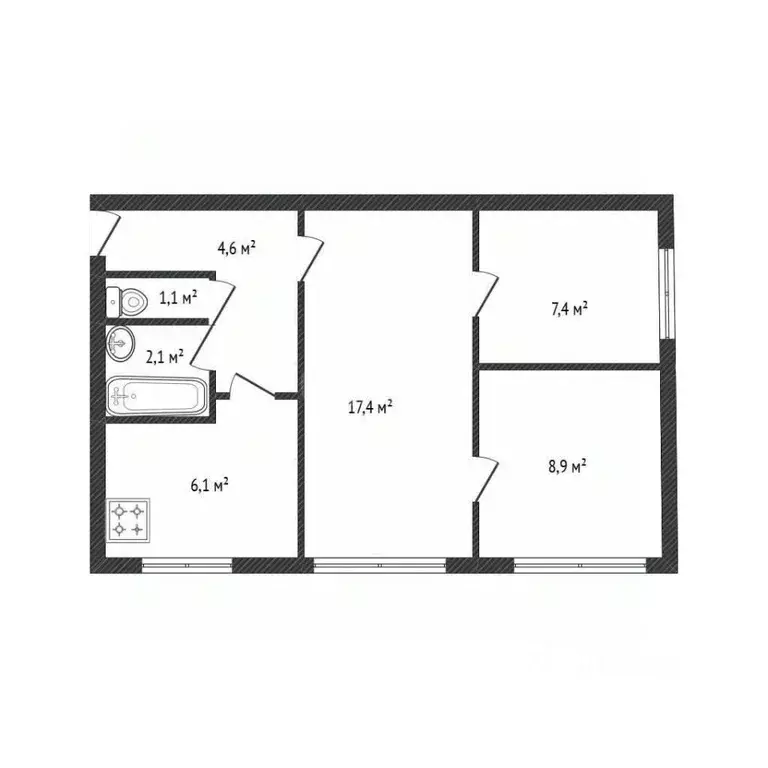 Комната Брянская область, Брянск ул. Костычева, 53 (24.0 м) - Фото 1