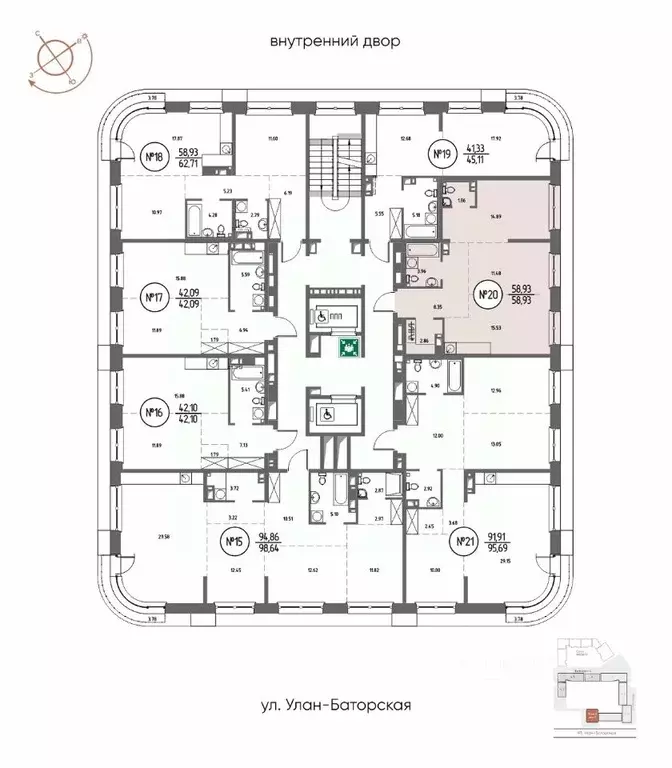2-к кв. Иркутская область, Иркутск Макс жилой комплекс (58.93 м) - Фото 2