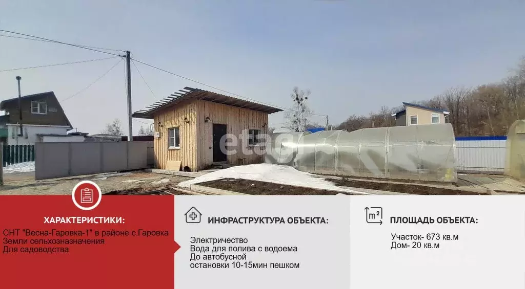 Дом в Хабаровский край, Хабаровский район, Весна-Гаровка-1 СНТ 193 (20 ... - Фото 0