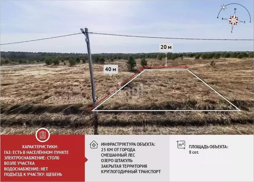 Участок в Тюменская область, Нижнетавдинский район, Зеленый город кп  ... - Фото 0