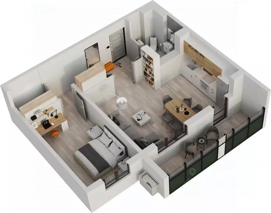 2-к кв. Татарстан, Нижнекамск Время жилой комплекс (57.6 м) - Фото 1