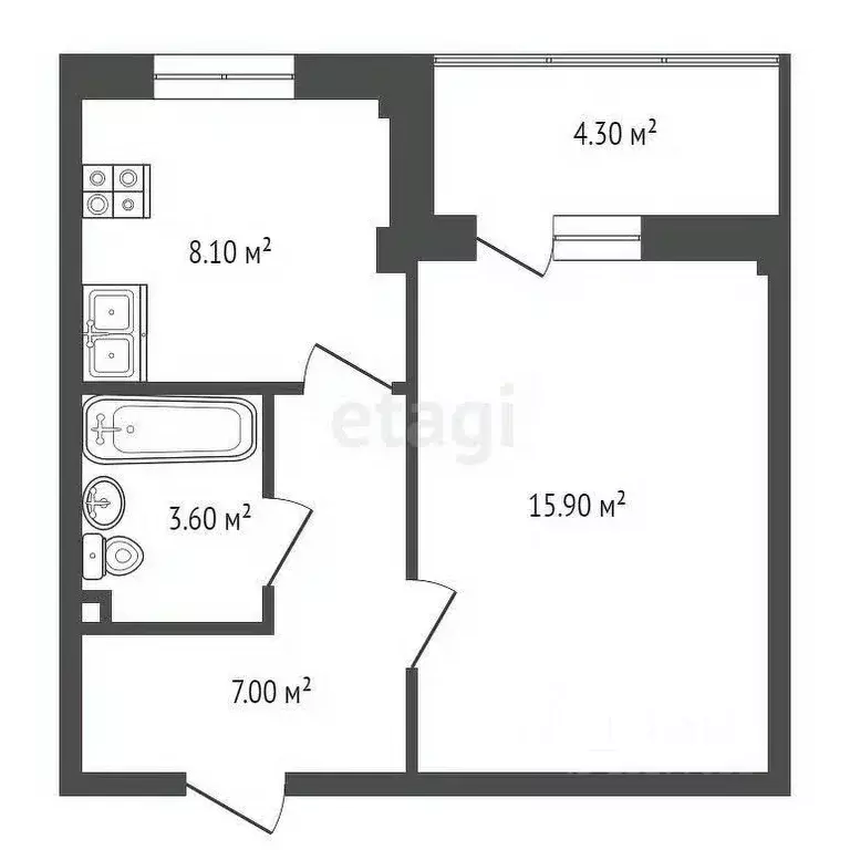 1-к кв. Ямало-Ненецкий АО, Новый Уренгой Тундровый мкр, 1 (36.7 м) - Фото 1