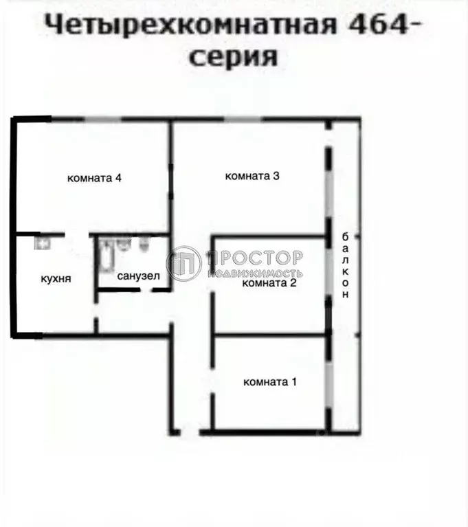 4-к кв. Московская область, Подольск ул. Филиппова, 1ак1 (77.0 м) - Фото 2
