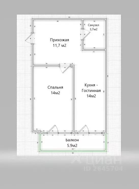 1-к кв. Краснодарский край, Геленджик ул. Орджоникидзе, 8 (43.4 м) - Фото 1