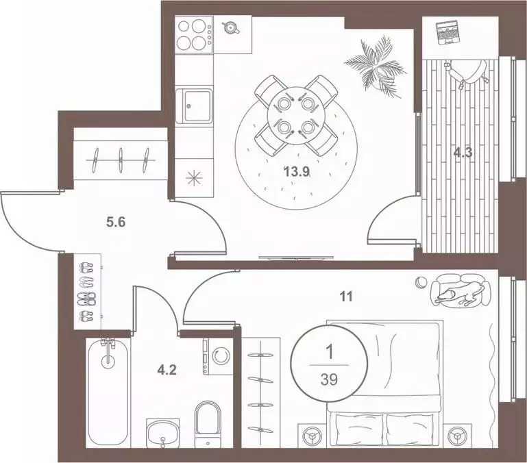 1-к кв. Пензенская область, Пенза Арбеково жилрайон, Дальнее Арбеково ... - Фото 2