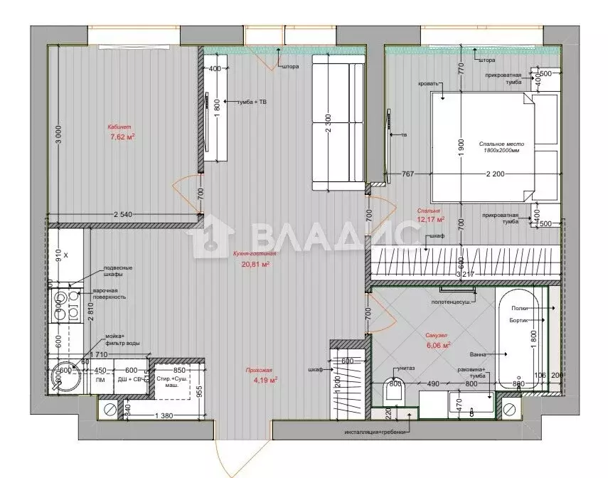 3-комнатная квартира: Москва, улица Адмирала Макарова, 6Ак1 (51.9 м) - Фото 0