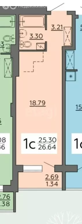 Квартира-студия: Воронеж, микрорайон Шилово, улица Теплоэнергетиков, ... - Фото 0