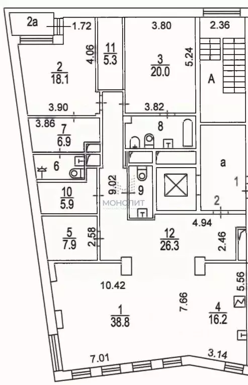 4-к кв. Москва Староконюшенный пер., 36С2 (164.0 м) - Фото 2