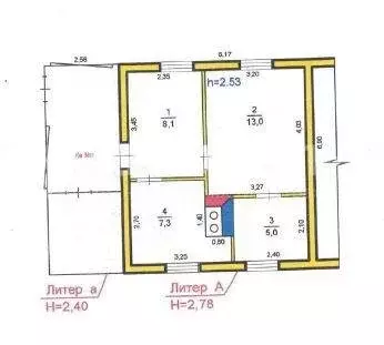 Дом в село Низинное, Центральная улица, 21 (33.4 м) - Фото 1