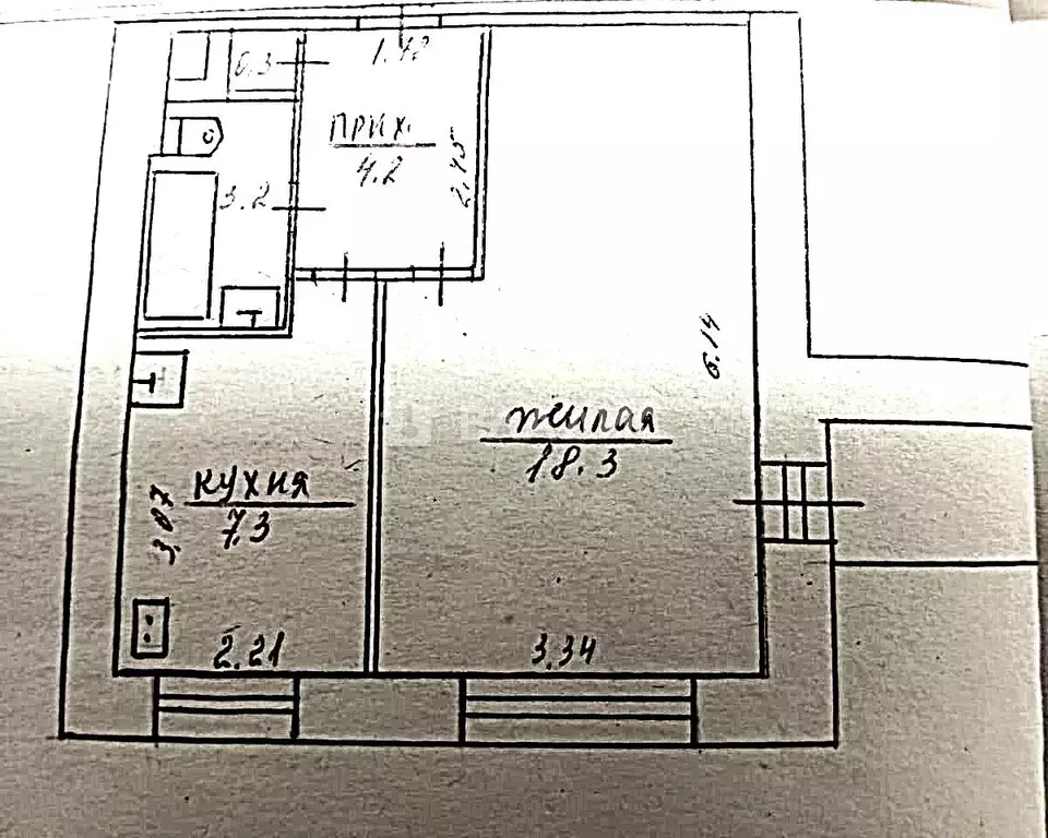 1-к кв. Карелия, Петрозаводск Московская ул., 10 (36.4 м) - Фото 2