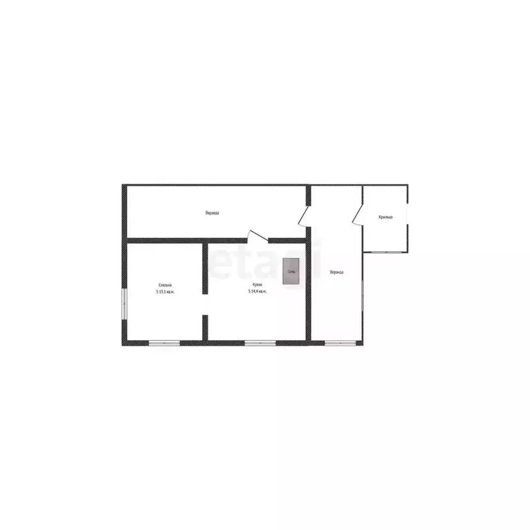 Дом в село Новопокровка, Советская улица (27.5 м) - Фото 1