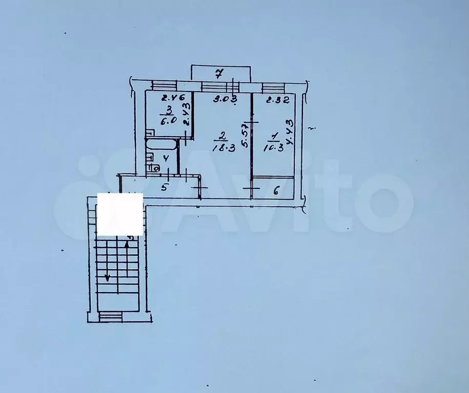 2-к. квартира, 45,1 м, 2/5 эт. - Фото 0
