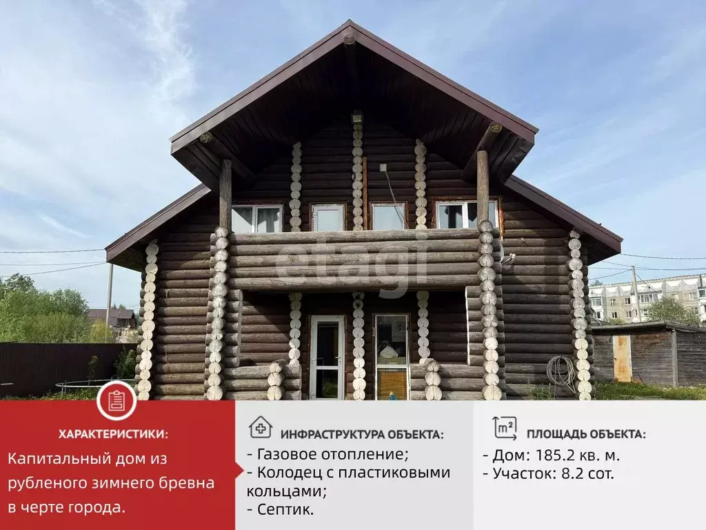 Дом в Вологодская область, Череповец проезд 2-й Южный, 10 (185 м) - Фото 1
