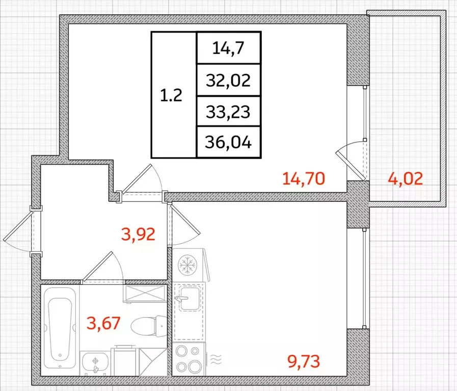 Продаётся квартира-студия, 32.02 м - Фото 1