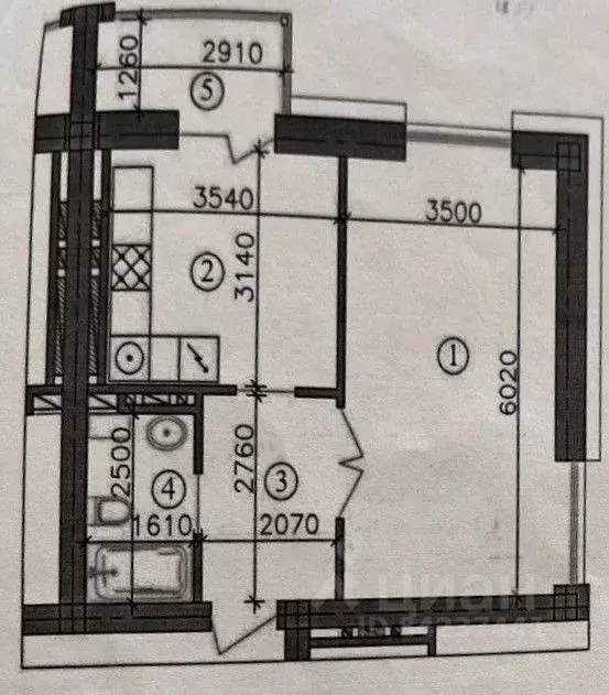 1-к кв. Северная Осетия, Владикавказ Весенняя ул., 21А (46.0 м) - Фото 2