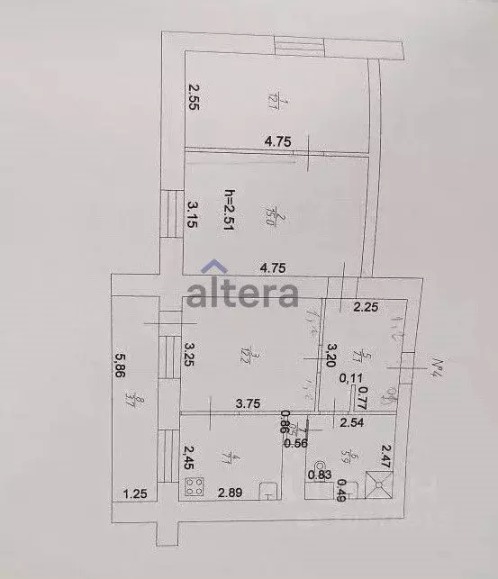 3-к кв. Татарстан, Казань ул. Фатыха Амирхана, 31 (59.9 м) - Фото 2