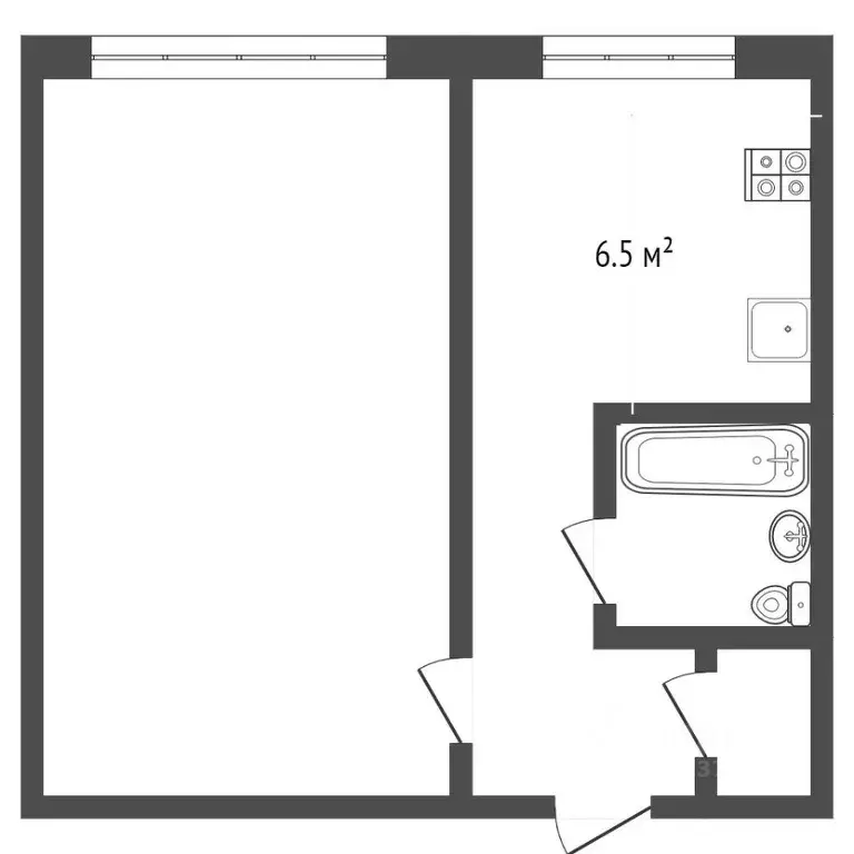 1-к кв. Карелия, Кондопога просп. Калинина, 7Б (31.0 м) - Фото 1