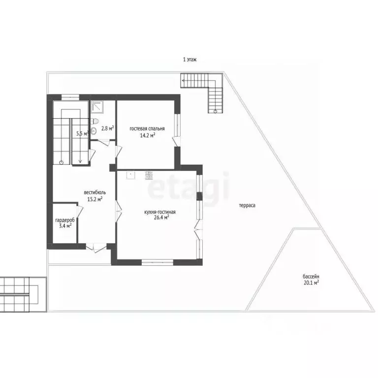 Дом в Крым, Ялта муниципальный округ, Массандра пгт ш. Южнобережное, 1 ... - Фото 2