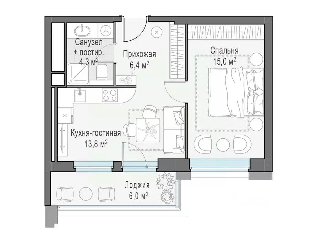1-к кв. Москва ул. Виктора Маслова, 2 (43.3 м) - Фото 0
